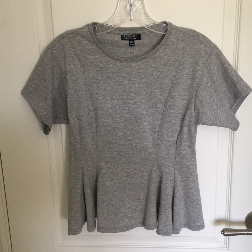 Grey peplum tee